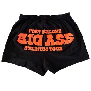 Post Malone Shorts L Black Lounge Big Ass Stadium Tour Merch Posty Co NEW